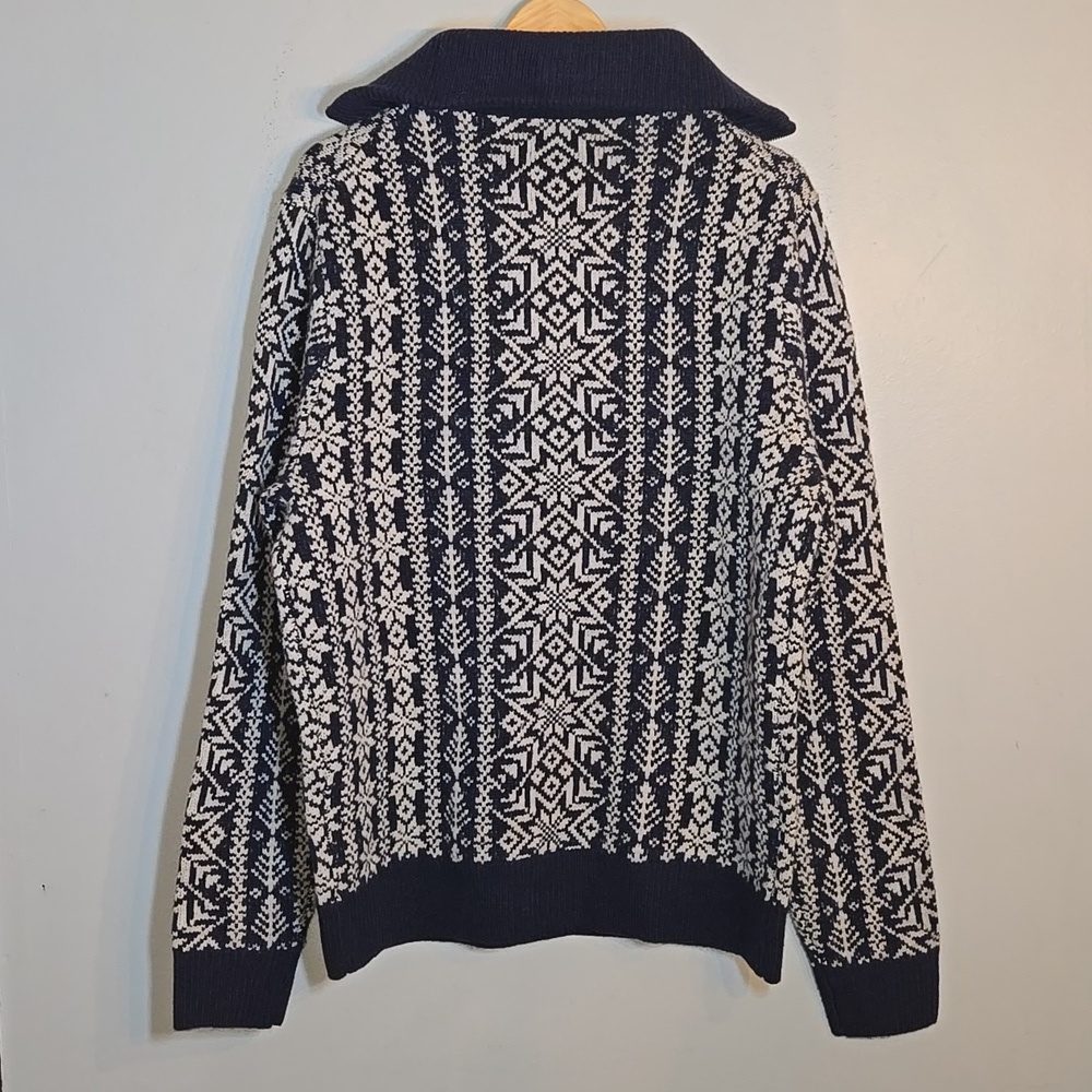 J. Crew Fair Isle Lambswool Half-Zip Pullover Turtleneck Knit Sweater NWOT - Picture 9 of 14